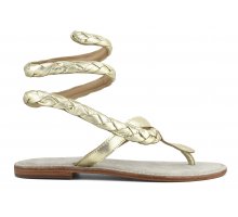 (image for) Sconti Online Woven leather wrap up sandal F0817888-0237